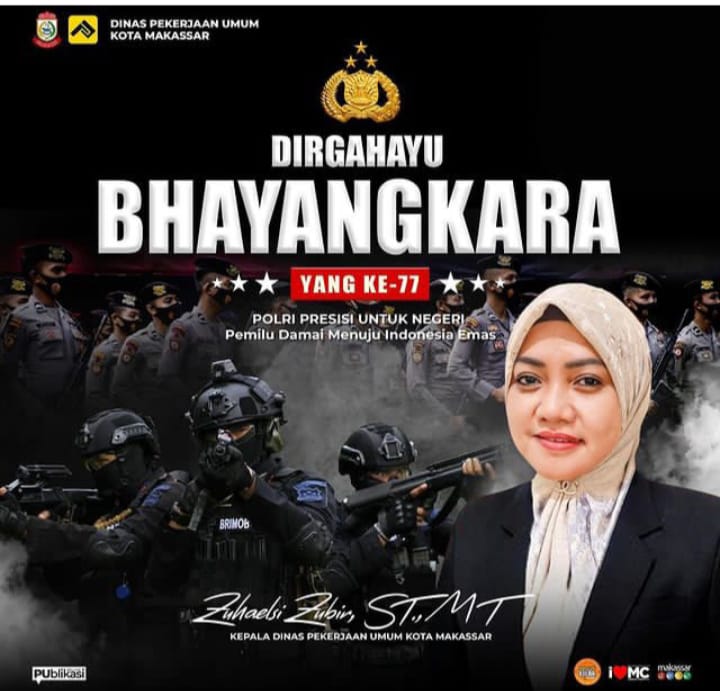 Hari Bhayangkara ke-77, Kadis PU Makassar Akui Kontribusi Polri Jaga Keamanan Proses Pemilu.