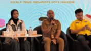 Kadispar Makassar Saat Memberikan Sambutan Dalam Acara Makassar Culinary Night 2024