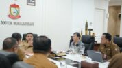 Wali Kota Makassar Munafri Arifuddin Saat Menerima M. Edward Ranggong (Education Specialist Sulawesi Selatan Barat dan Tenggara)