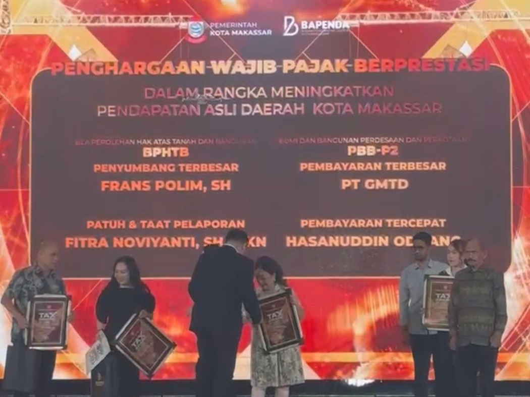 GMTD Dinobatkan Pembayar Pajak Terbesar Kota Makassar pada Tax Award 2025