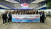 Siswa dan Guru SMK Se-Sulselrabar Melakukan Kunjungan Langsung ke Pabrik PT Yamaha Indonesia Motor Manufacturing (YIMM).
